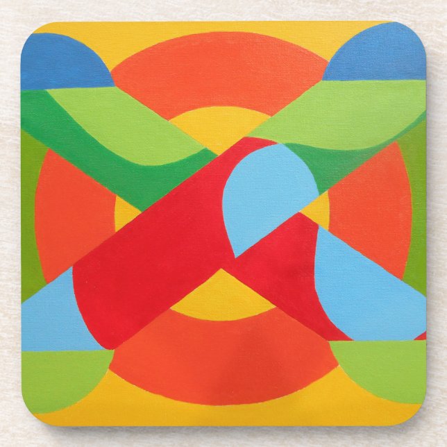 Beautiful and Vibrant Colors! Hard Plastic Coaster (Front)