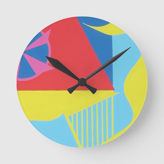 Beautiful and Vibrant Colors! Round Clock (Front)
