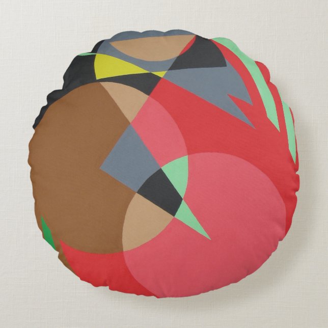 Beautiful and Vibrant Colors! Round Pillow (Front)