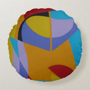 Beautiful and Vibrant Colors! Round Pillow