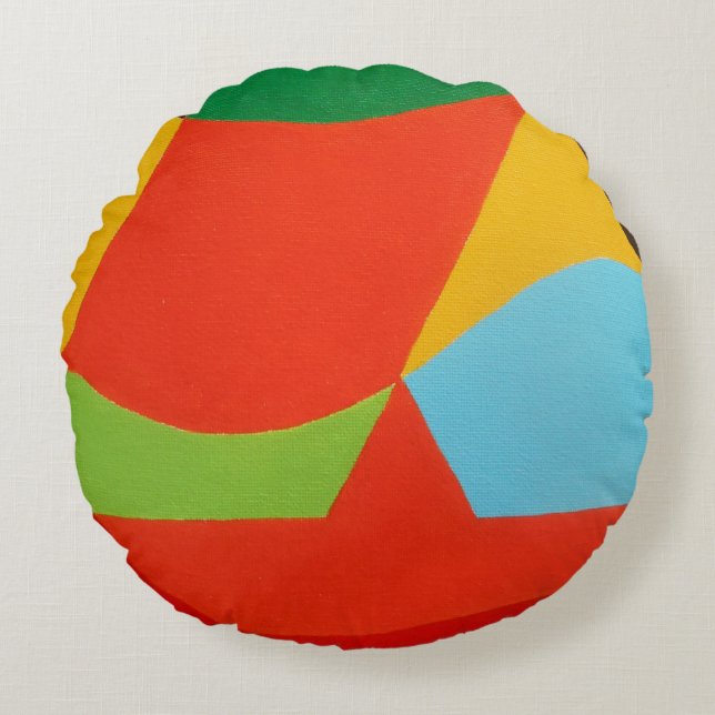 Beautiful and Vibrant Colors! Round Pillow (Front)