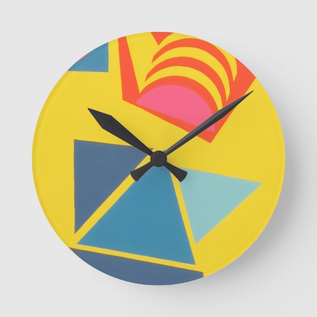Beautiful and Vibrant Colours! Round Clock (Front)