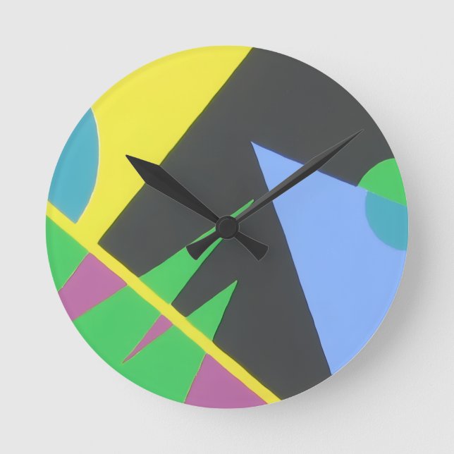 Beautiful and Vibrant Colours! Round Clock (Front)