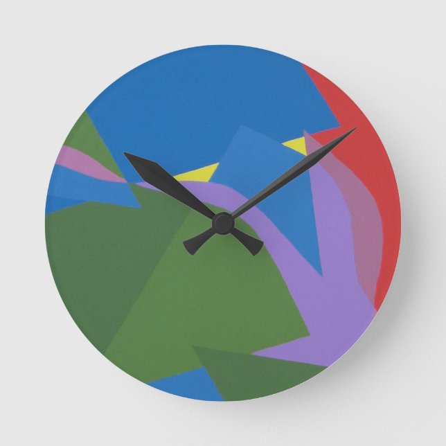 Beautiful and Vibrant Colours! Round Clock (Front)