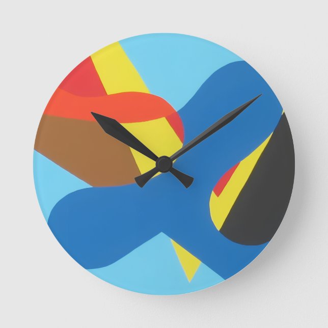 Beautiful and Vibrant Colours! Round Clock (Front)