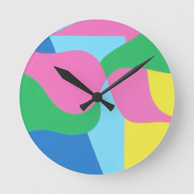 Beautiful and Vibrant Colours! Round Clock (Front)