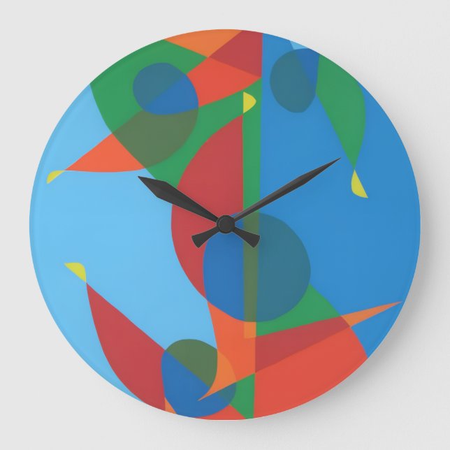 Beautiful and Vibrant Colours! Wall Clock (Front)