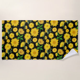 Beautiful and Vibrant Sunflower Beach Towel