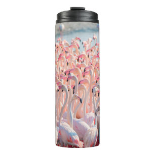 Beautiful and Wild - Flamingosflock,greater,pink,d Thermal Tumbler