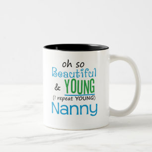Beautiful and Young Nanny Two-Tone Coffee Mug