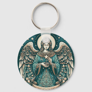 Beautiful Angel Beneath the stars Key Ring