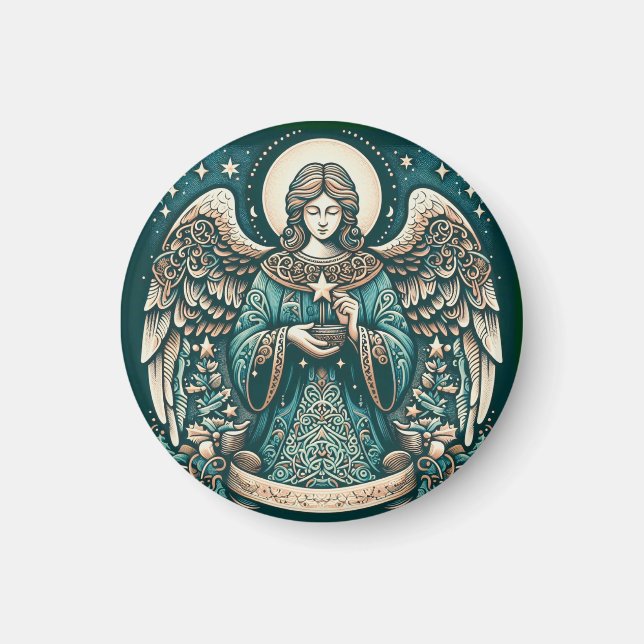 Beautiful Angel Beneath the stars Magnet (Front)