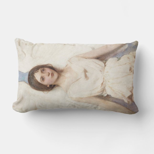 Beautiful Angel (by Abbott Handerson Thayer) Lumbar Cushion (Front)