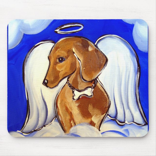 "Beautiful Angel Dachshund MousePads" Mouse Pad (Front)