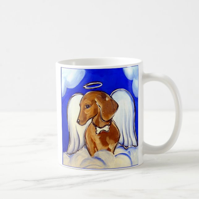 "Beautiful Angel Dachshund Mugs" Coffee Mug (Right)