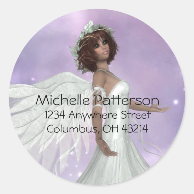 Beautiful Angel Design 3 Address Labels (Front)