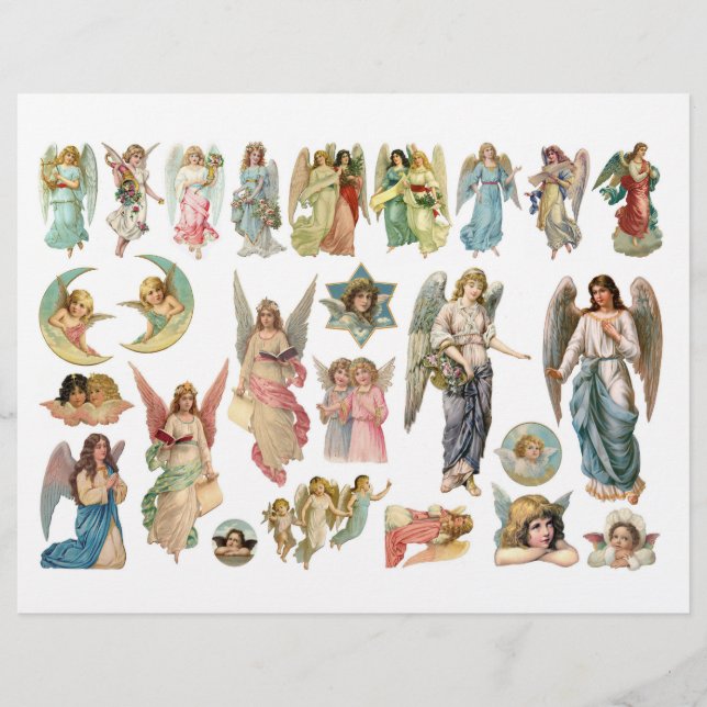 Beautiful Angel Illustrations from Victorian Scrap (Front)