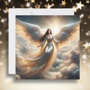 Beautiful Angel in the Clouds Card