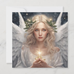 Beautiful Angel of Christmas  Holiday Card