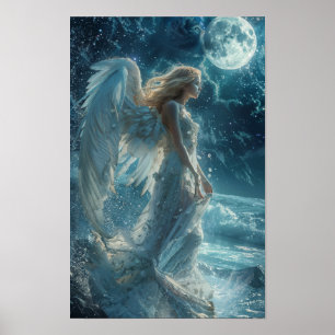 Beautiful Angel Spreading Her Wings Poster
