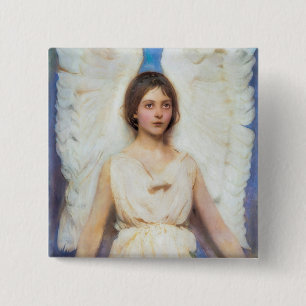 Beautiful Angel Vintage 15 Cm Square Badge