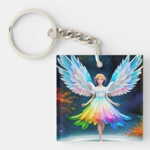 Beautiful Angel Wings Art-35444 Key Ring