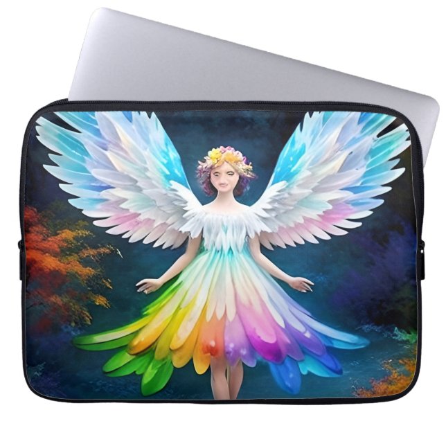 Beautiful Angel Wings Art-35444 Laptop Sleeve (Front)