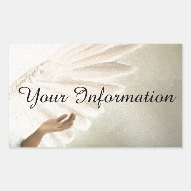 Beautiful Angel Wings Gift & Promotional Products Rectangular Sticker (Front)