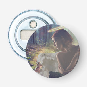 Beautiful Angel with Fairy Fantasy Art Bottle Opener