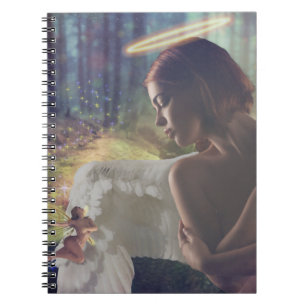 Beautiful Angel with Fairy Fantasy Art Notebook