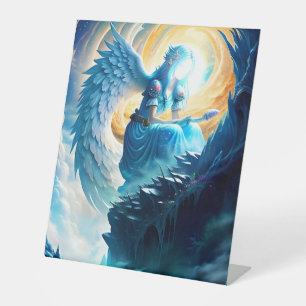 Beautiful Angelic Landscape Three Pedestal Sign