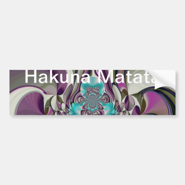 Beautiful Angelic Purple and Cyan Abstract Print Bumper Sticker (Front)