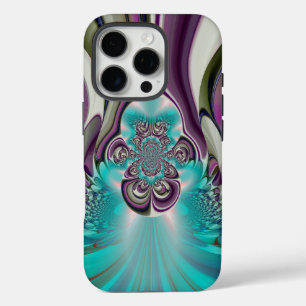 Beautiful Angelic Purple and Cyan Abstract Print iPhone 16 Pro Case