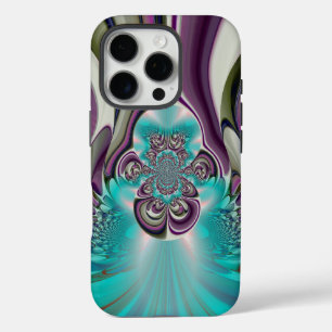 Beautiful Angelic Purple and Cyan Abstract Print iPhone 16 Pro Case
