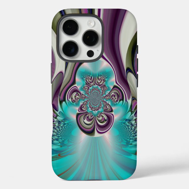 Beautiful Angelic Purple and Cyan Abstract Print Case-Mate iPhone Case (Back)