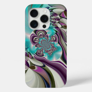 Beautiful Angelic Purple and Cyan Abstract Print iPhone 15 Pro Case