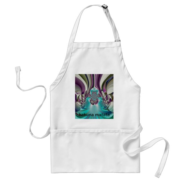 Beautiful Angelic Purple and Cyan Abstract Print Standard Apron (Front)
