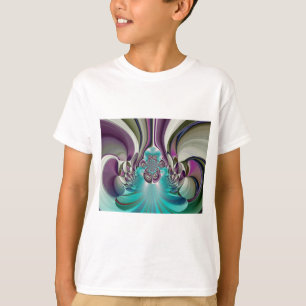 Beautiful Angelic Purple and Cyan Abstract Print T-Shirt