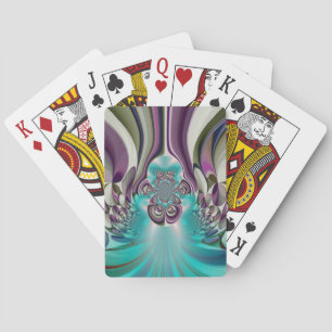 Beautiful Angelic Purple and Cyan Customise Playing Cards