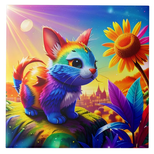 Beautiful Animal Three Ceramic Tile (Front)