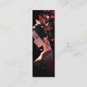 Beautiful Anime Geisha Mini Business Card