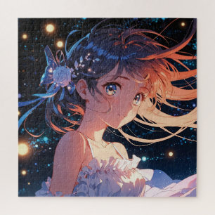 Beautiful anime girl illustration jigsaw puzzle