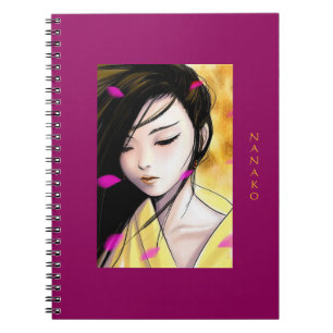 Beautiful Anime Woman Artwork Personalised Notebook