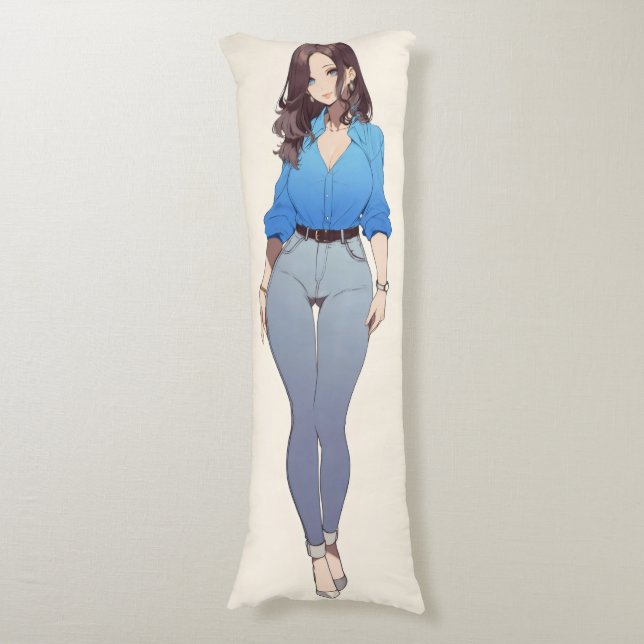 Beautiful Anime Woman Body Cushion (Front Vertical)