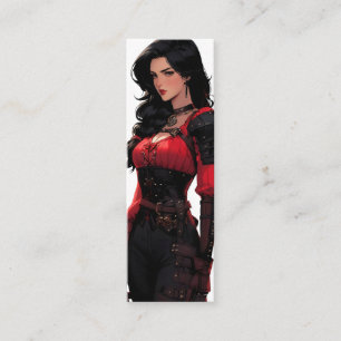 Beautiful Anime Woman Fantasy Mini Business Card