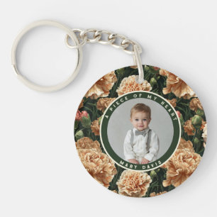 Beautiful Anniversary Gifts Photo Carnation Key Ring