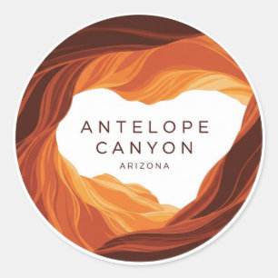 Beautiful Antelope Canyon Navajo Nation  Classic Round Sticker
