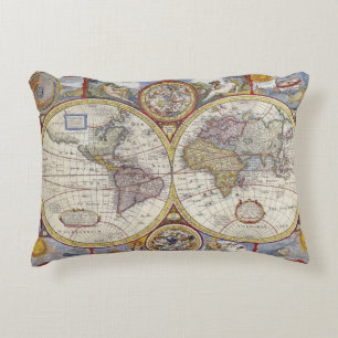 Beautiful Antique and Vintage old world Map Decorative Cushion