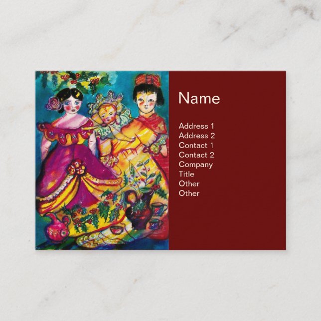 BEAUTIFUL ANTIQUE DOLLS BUSINESS CARD (Front)