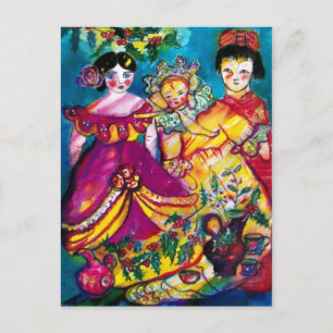 BEAUTIFUL ANTIQUE DOLLS POSTCARD